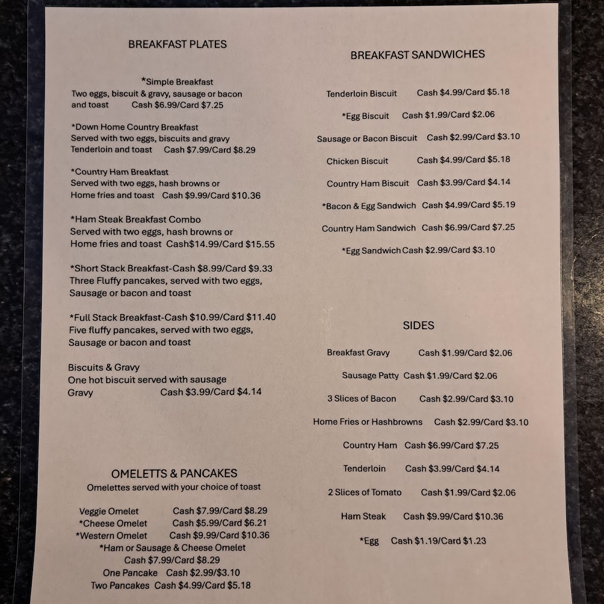 Down Home Restaurant Menu - Image 5